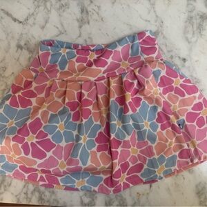 Caden Lane Pink and Blue Floral Skirt